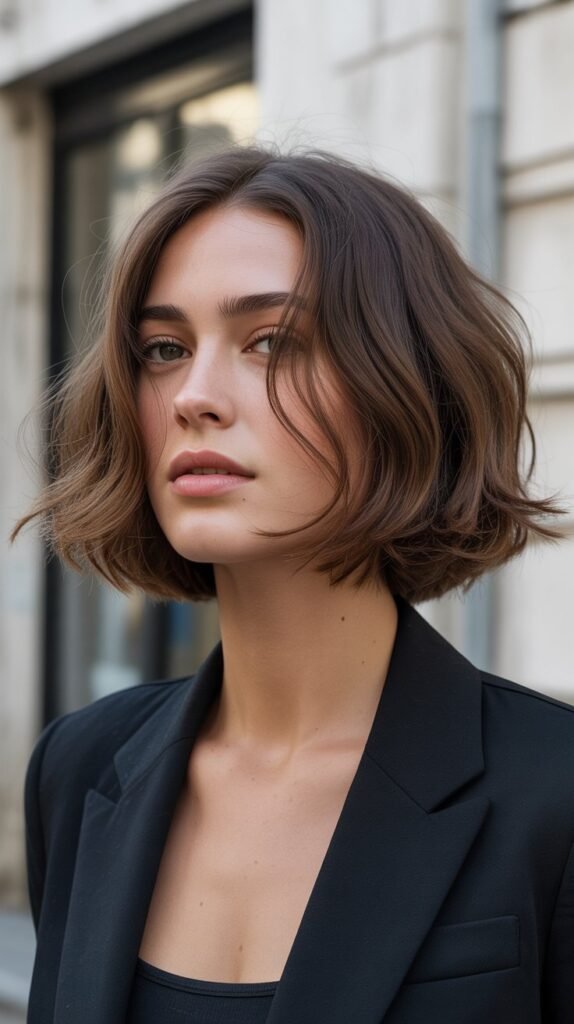 Classic Messy French Bob with Textured Ends