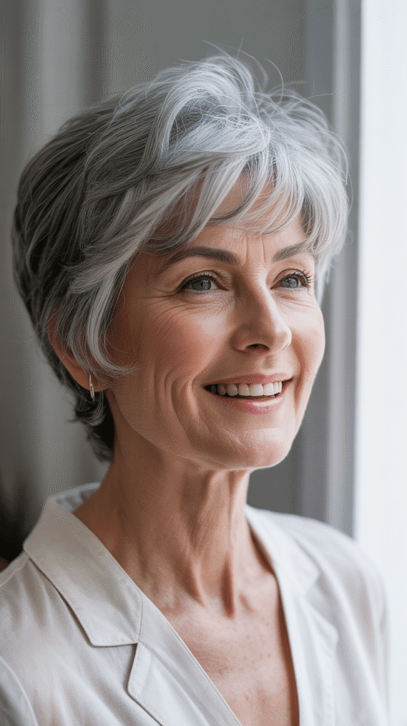 Top 36 Low-Maintenance Haircuts for Women Over 70 1 The Classic Pixie Cut