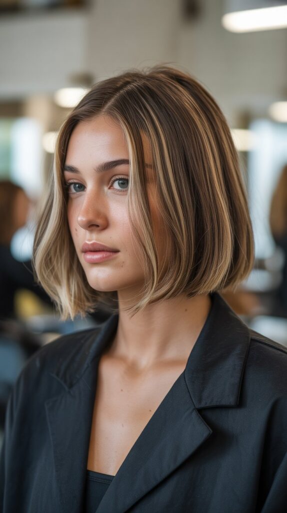 36 Easy-to-Style Bob Hairstyles for Fine Hair 30 Chin-Length Bob with Highlights