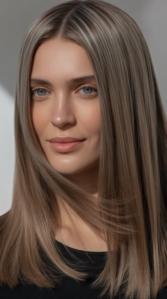 25 Flattering Light Ash Brown Hair Ideas for 2025 1 Classic Light Ash Brown Base