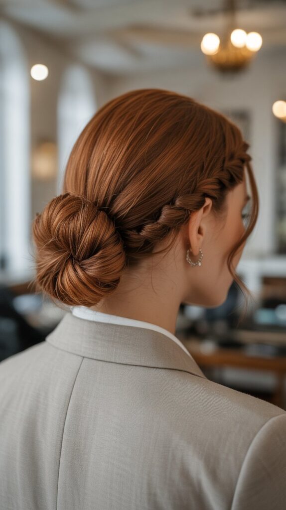 27 Professional Greasy Hair Hairstyles for Work 17 The Twisted Low Bun