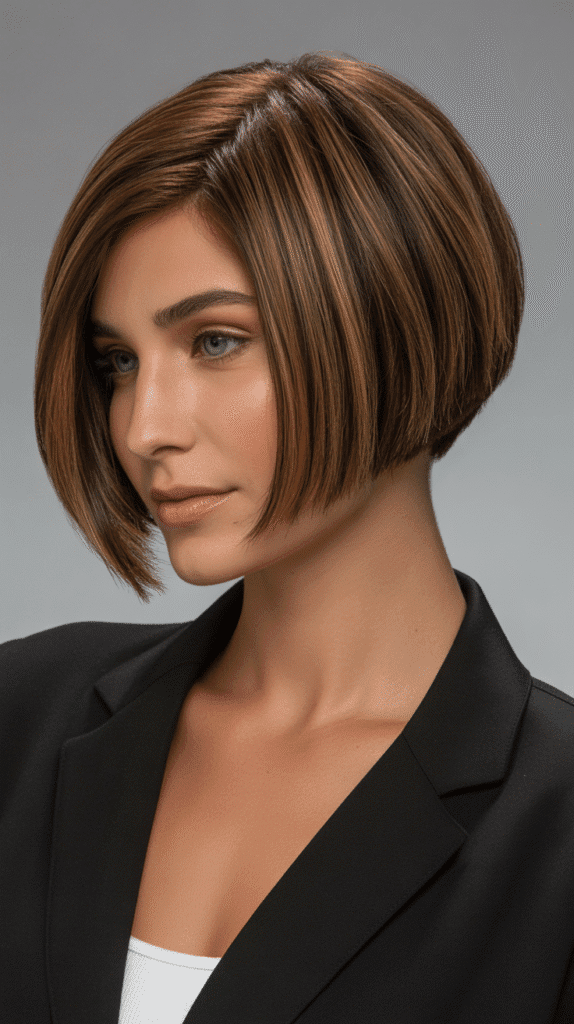 Best 30+ Chic Short Stacked Inverted Bob Haircuts for a Modern Look 1 Classic Short Stacked Inverted Bob