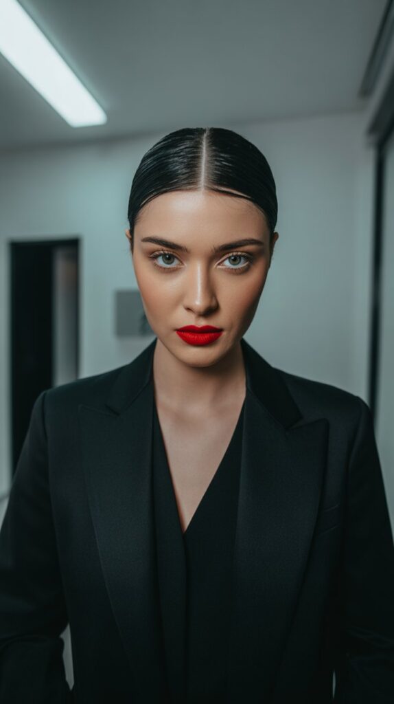 27 Professional Greasy Hair Hairstyles for Work 8 The Slicked-Back Style