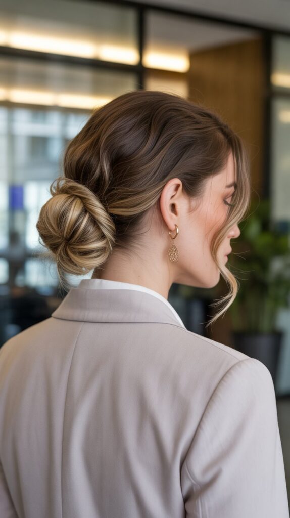 27 Professional Greasy Hair Hairstyles for Work 15 The Low Side Bun