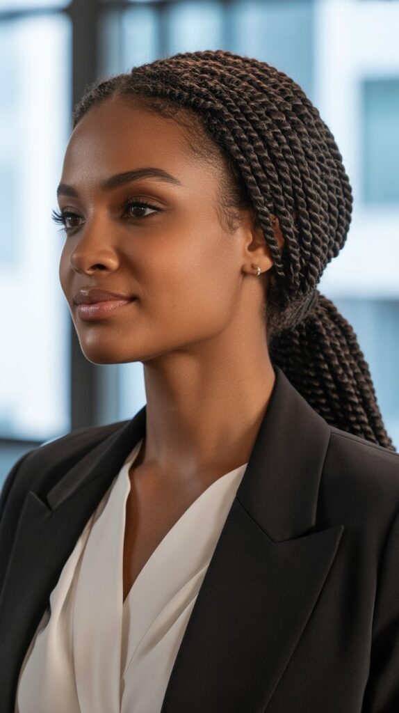  Low Twisted Ponytail