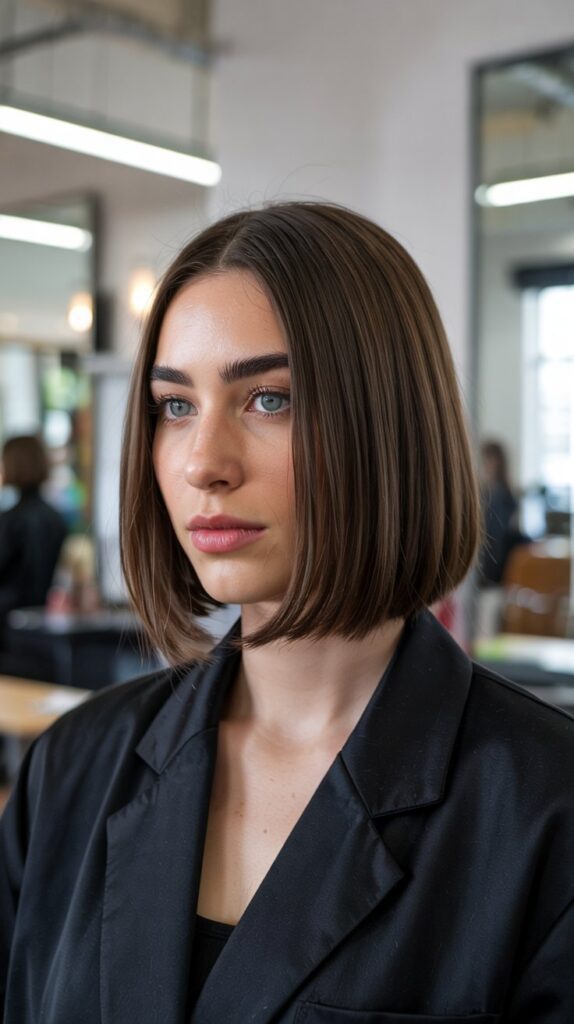 27+ Cute Haircuts for Thin Hair to Add Volume and Style 1 The Classic Blunt Bob