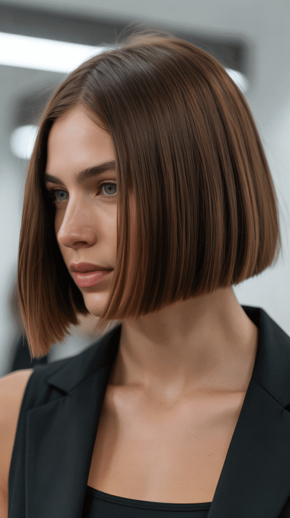 30 Chic Long Bob Haircuts for Women 1 Classic Blunt Long Bob