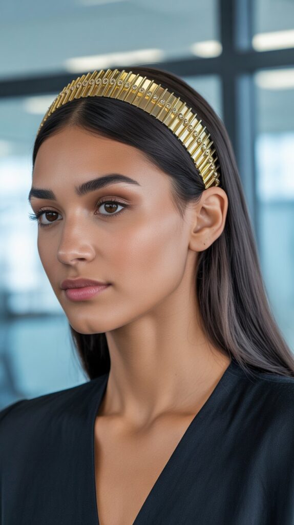 Sleek Low Ponytail with Statement Headband