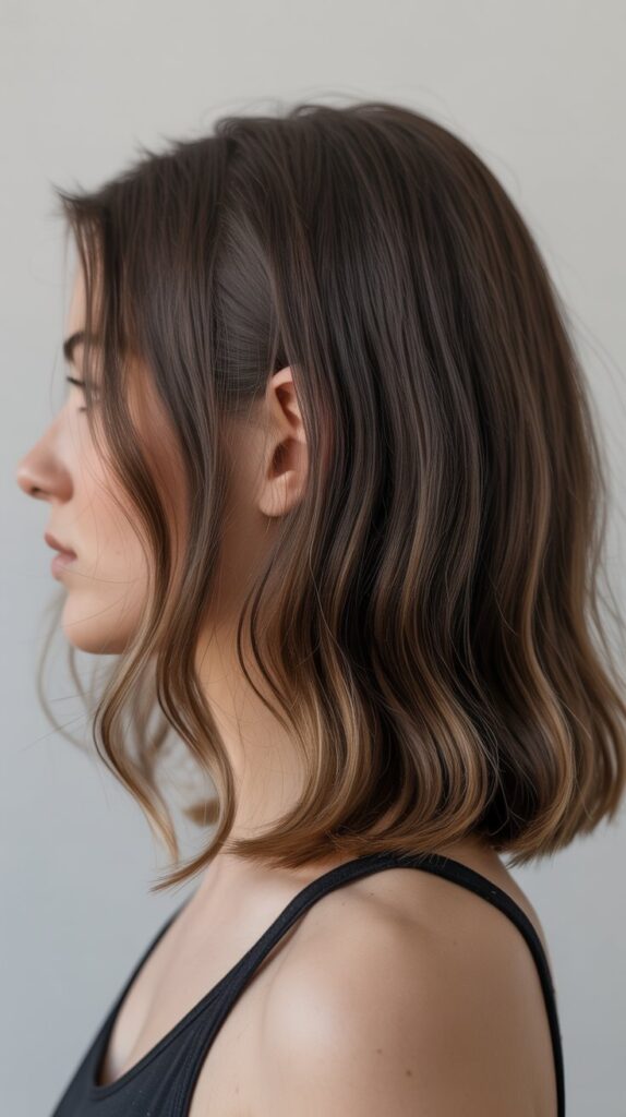 36 Gorgeous Lowlights for Medium Length Brown Hair on Brunettes 16 Shadow Root Lowlights