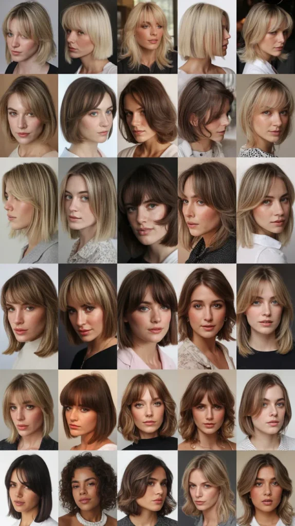 30 Chic Long Bob with Curtain Bangs Soft Layers