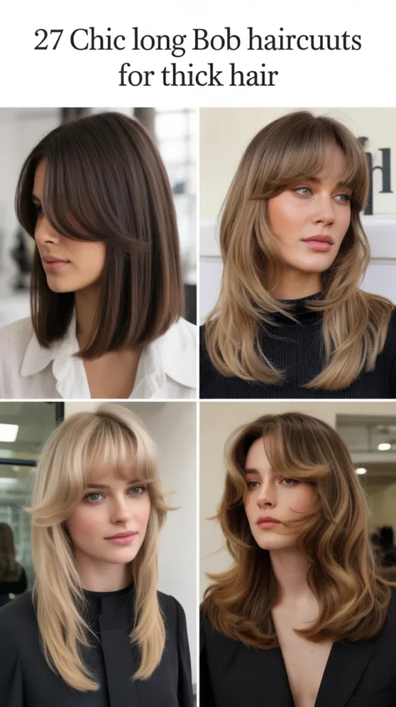 Long Bob with Curtain Bangs