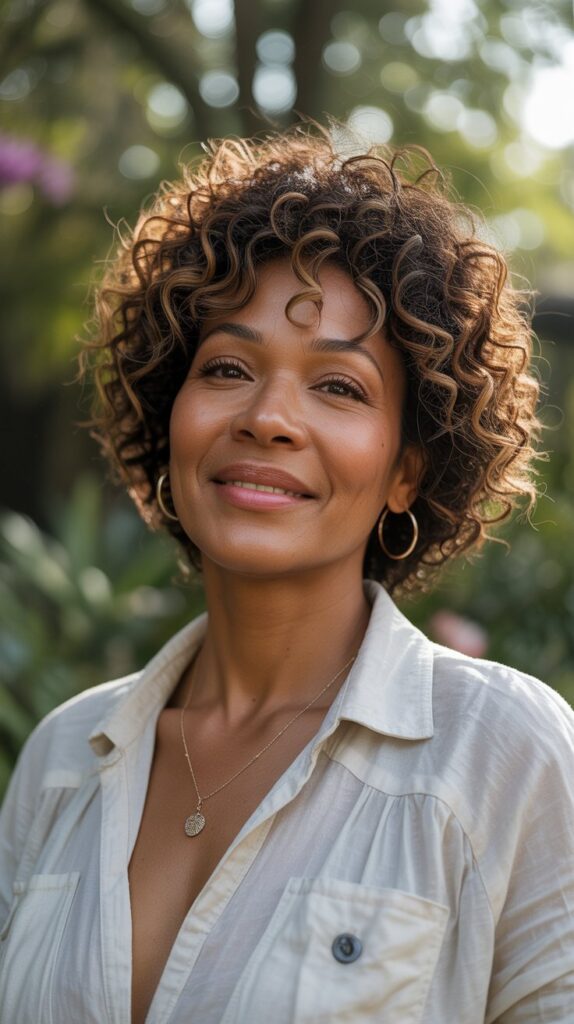 Top 30+ Stunning Hairstyles for Older Black Women: Easy Solutions for Everyday Glam! 10 Textured Curly Lob (Long Bob)