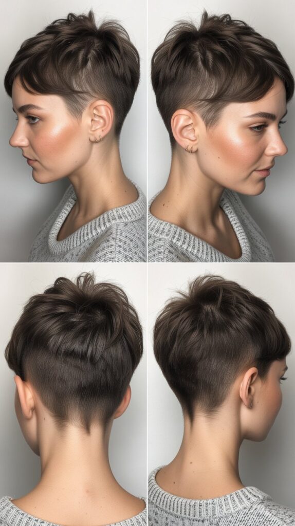27 Flattering Very Short Pixie Haircuts for Thin Fine Hair 25 Pixie with Temple Taper