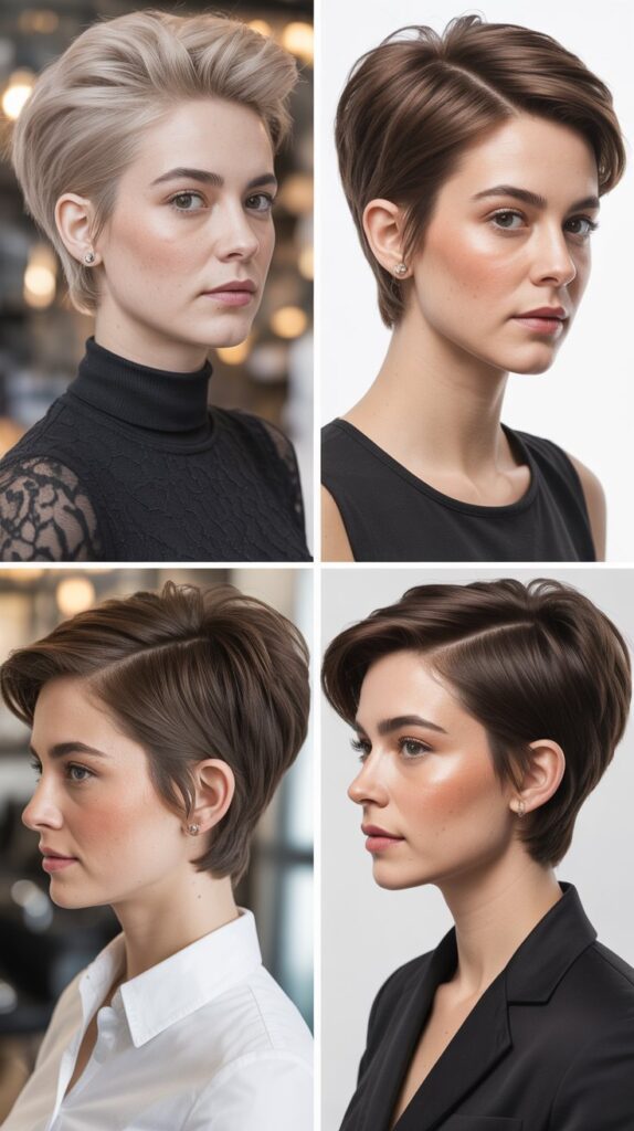 Side Part Pixie with Volume