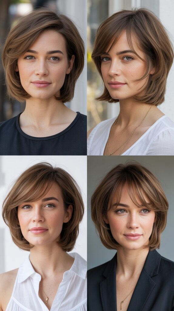 Layered French Bob with Side Fringe