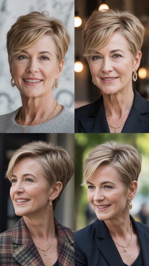  Side-Swept Pixie with Long Bangs