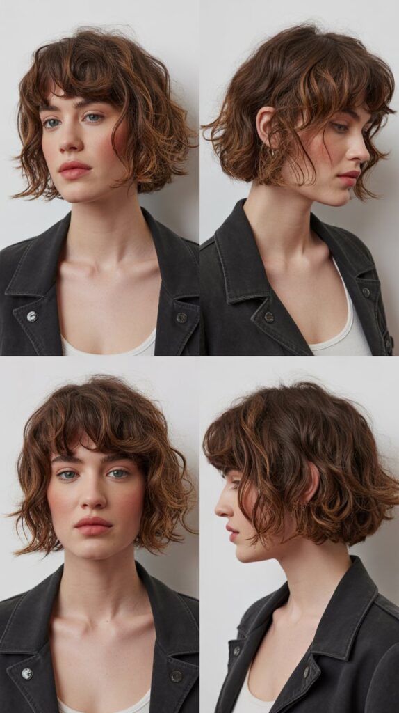 Messy French Bob with Undone Fringe