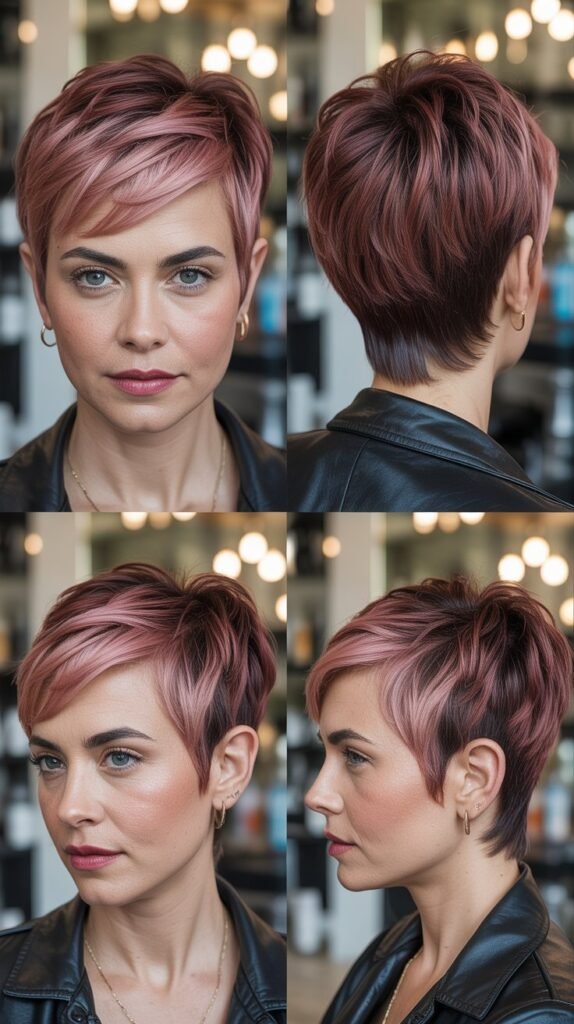 Pixie Cut with Highlights
