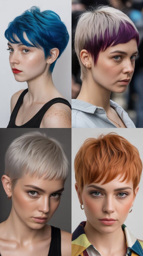 27 Flattering Very Short Pixie Haircuts for Thin Fine Hair 27 Color-Blocked Pixie