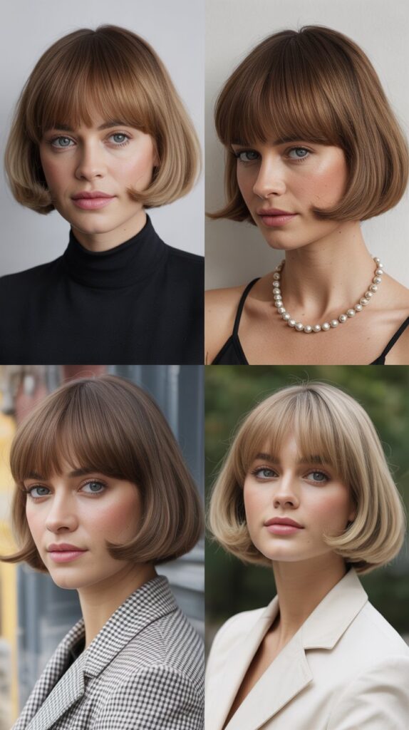French Bob with Soft Rounded Fringe