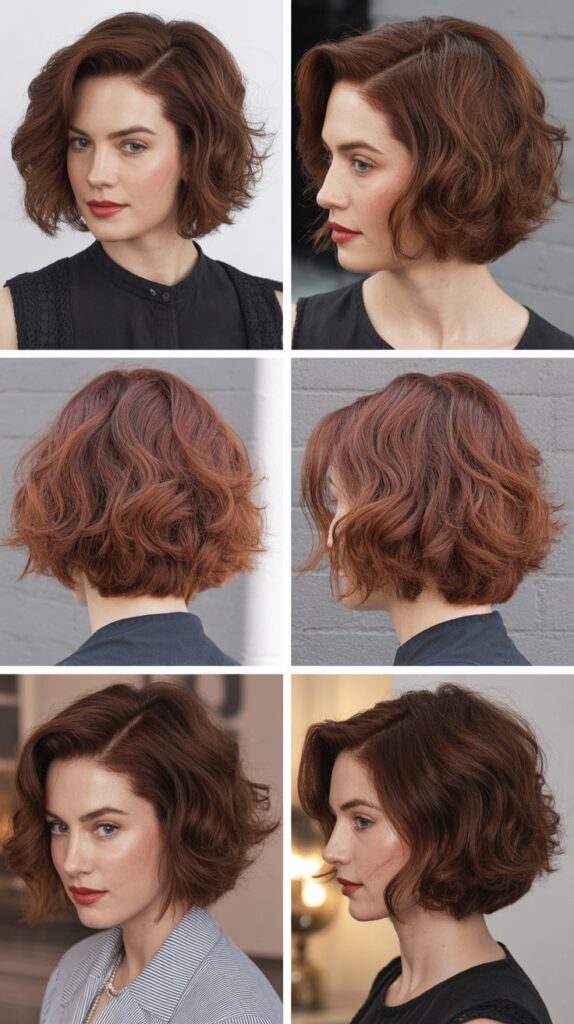 31 Stunning Wavy French Bob Haircuts for an Effortless Glow-Up 29 Stacked Wavy Bob