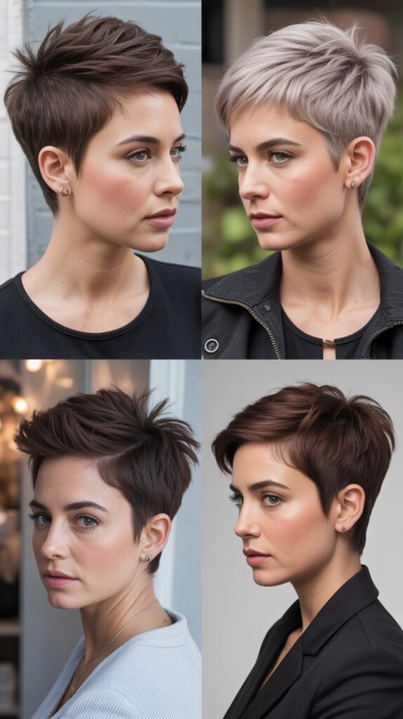 Tapered Pixie with Textured Top