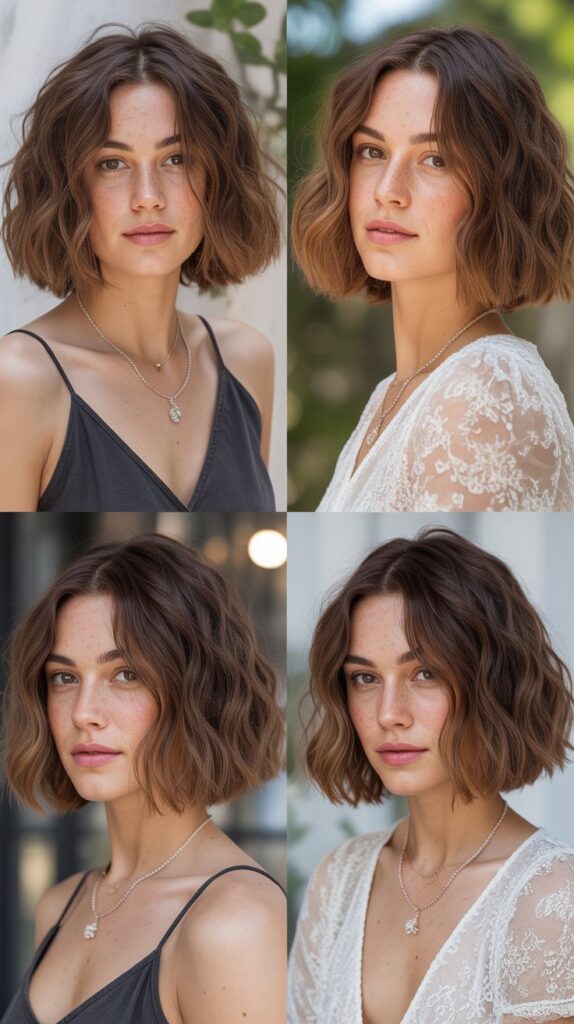 31 Stunning Wavy French Bob Haircuts for an Effortless Glow-Up 7 Wavy Bob with Wispy Ends