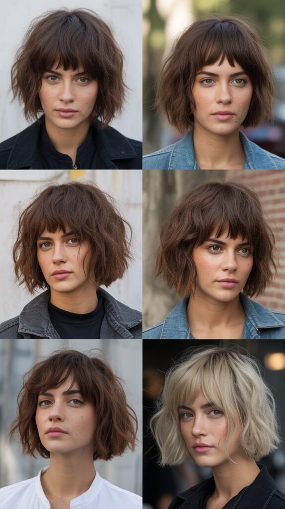 Choppy French Bob with Irregular Fringe
