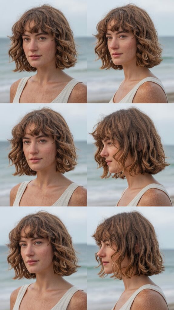 31 Stunning Wavy French Bob Haircuts for an Effortless Glow-Up 6 Tousled Beach Wave Bob