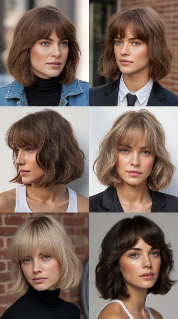 French Bob With Volume-Boosting Layers And Full Bangs