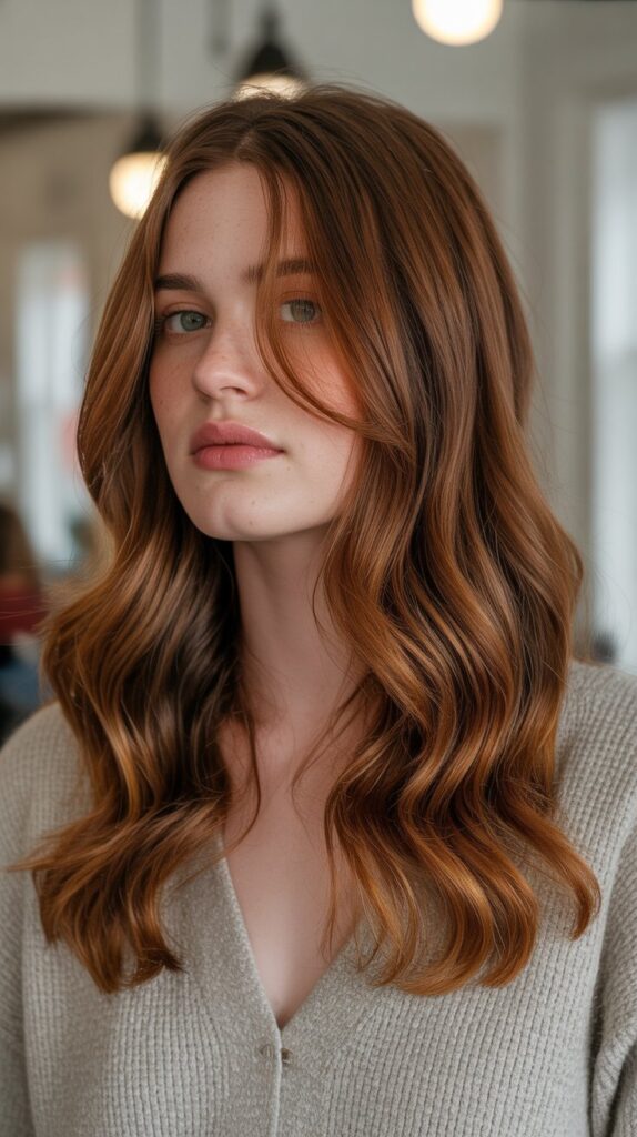 27 Stunning Brunette with Highlights and Lowlights Ideas 4 Auburn Lowlights for Warmth