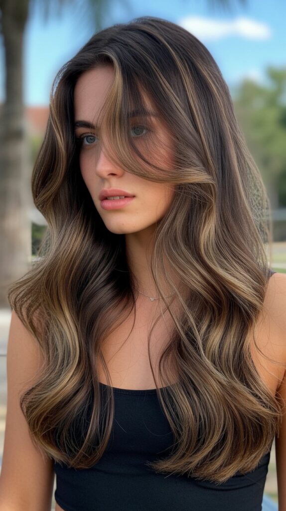 27 Stunning Brunette with Highlights and Lowlights Ideas 27 Dimensional Brunette with Babylights and Lowlights