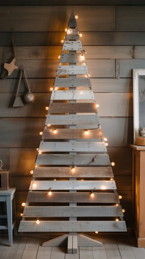 Best 30 Beautiful Wooden Christmas Trees to Try This Year 7 Reclaimed Barn Wood Christmas Tree