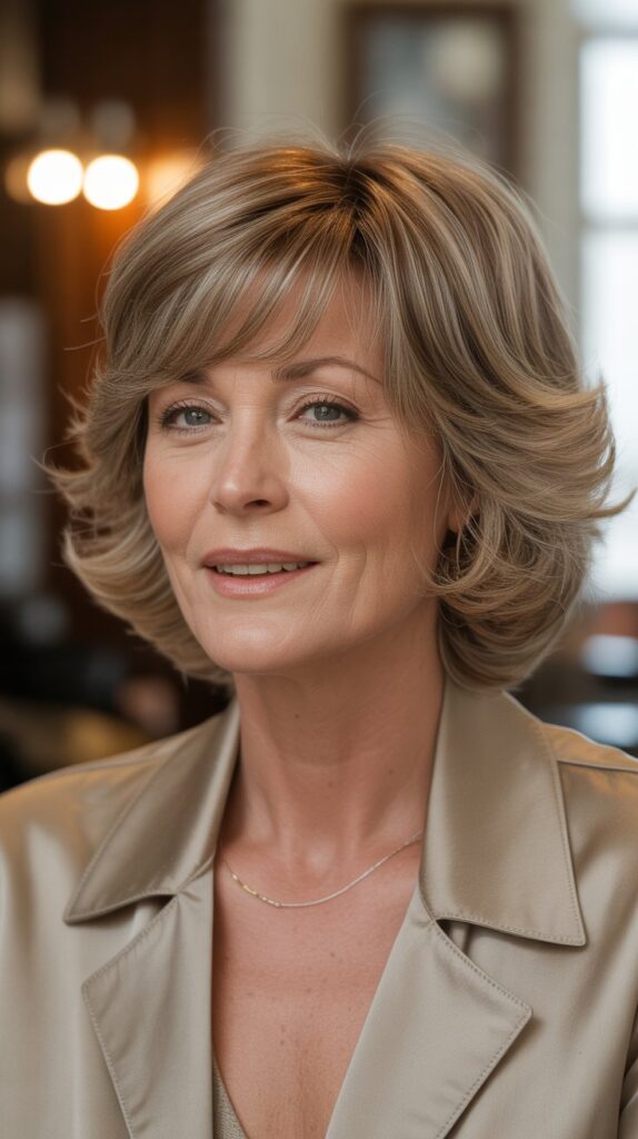 Top 30+ Medium Length Hairstyles for Thin Fine Hair Over 50 18 Medium Shag with Feathered Bangs