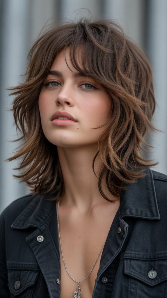 Shaggy Long Bob with Curtain Bangs