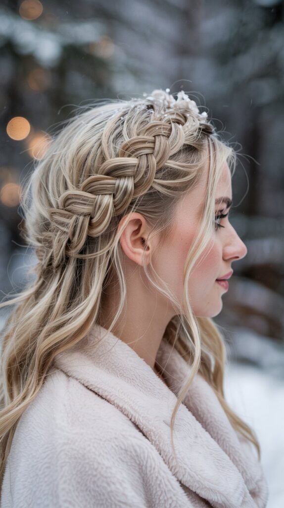  Halo Braid with Platinum Blonde