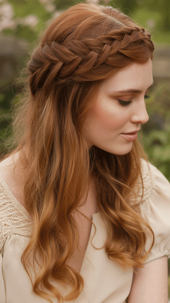 27+ Easy Wedding Guest Hairstyles for Long Hair 16 Waterfall Braid