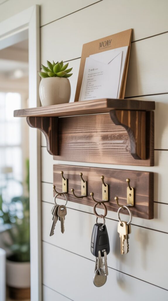 Best 47 Small Wooden Projects That Are Easy and Profitable 4 Wall-Mounted Key Holders