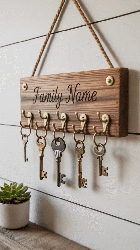Top 37 Small Wood Projects to Sell Fast 3 Wall-Mounted Key Holders