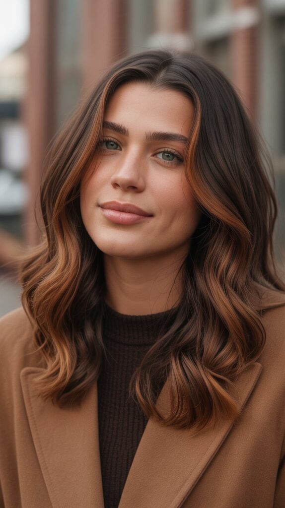 36 Gorgeous Lowlights for Medium Length Brown Hair on Brunettes 26 Root Melt Lowlights