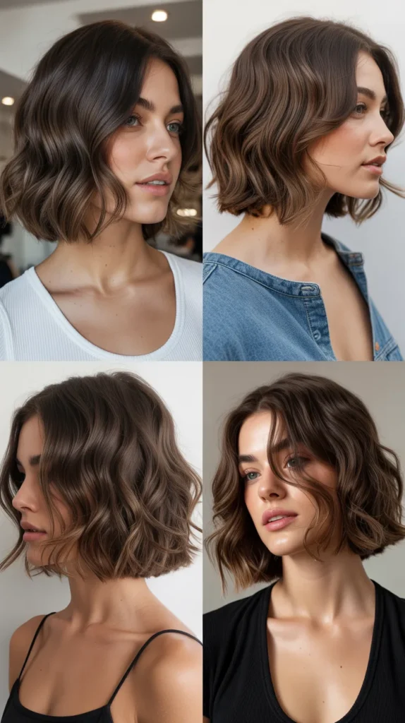 Long Bob with Beach Waves