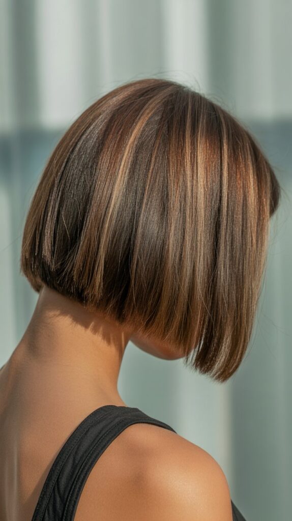 27+ Trendy Lowlights for Short Brown Hair on Brunettes 5 Ash Brown Lowlights for Cool Tones