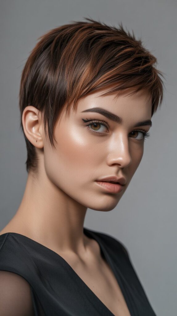 27+ Trendy Lowlights for Short Brown Hair on Brunettes 7 7. Deep Brunette Shadow Roots