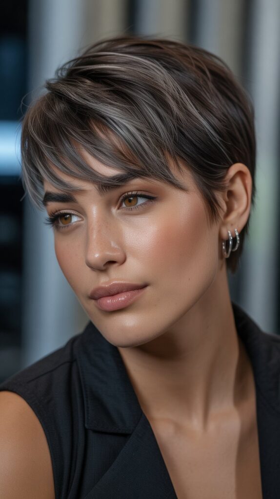 27+ Trendy Lowlights for Short Brown Hair on Brunettes 16 Smoky Brown Lowlights