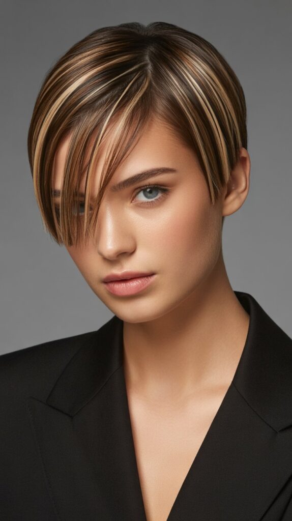 27+ Trendy Lowlights for Short Brown Hair on Brunettes 12 Dimensional Ribbon Lowlights