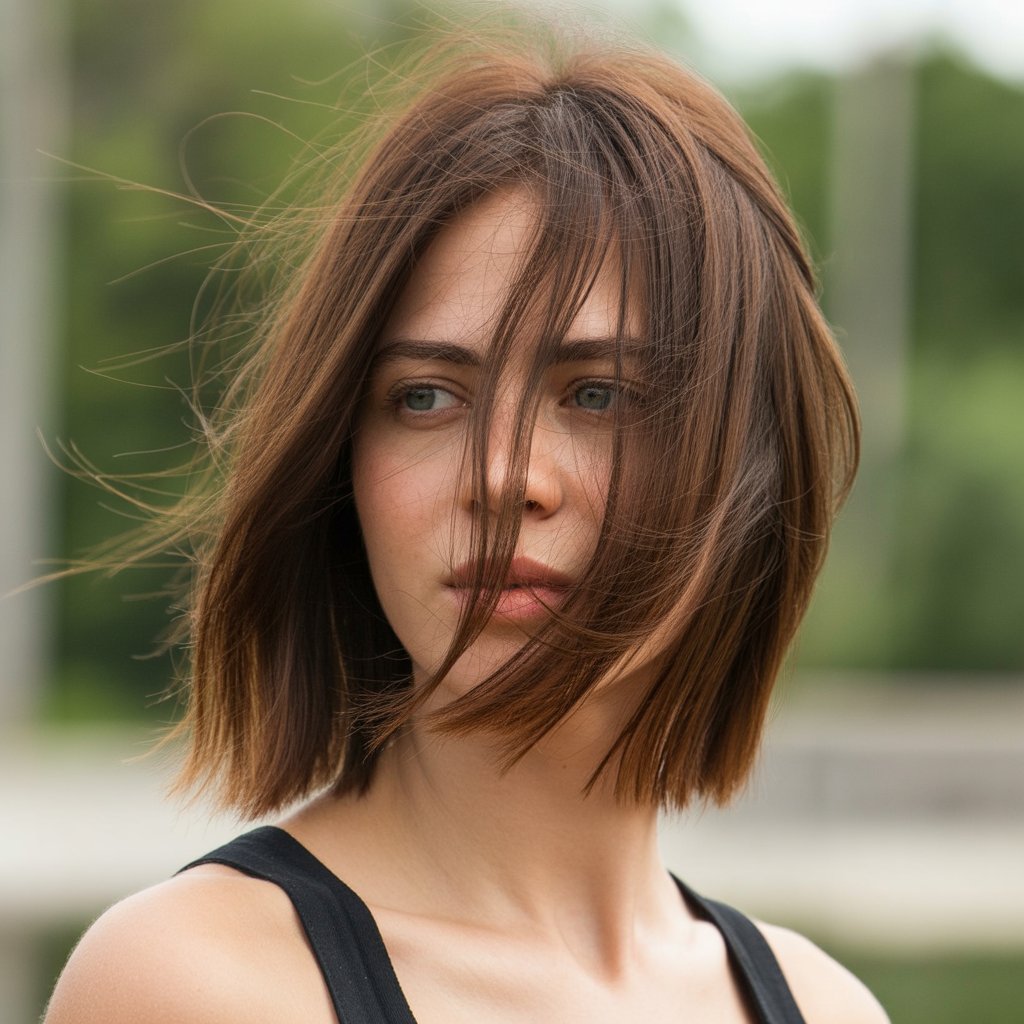 27+ Expert-Approved Hairstyles for Thin Hair and Round Faces 13 Shoulder-Length Razor Cut