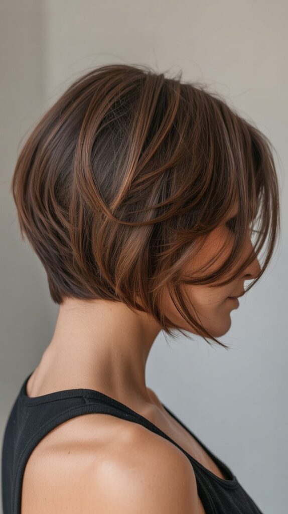 27 Stunning Choppy Bob Haircuts for Thick Hair 4 Stacked Choppy Bob