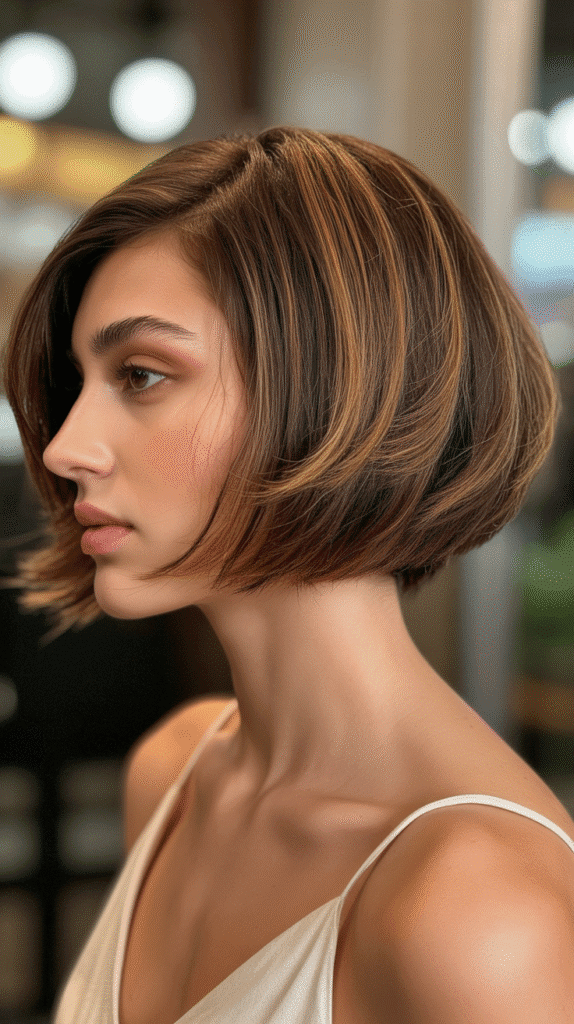 Top 30 Feminine Short Hair for Round Faces 13 Razored Bob with Flipped Ends