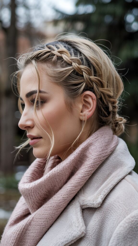 30 Chic Winter Hair Braids for Short Hair 11 Rope Braid Ponytail