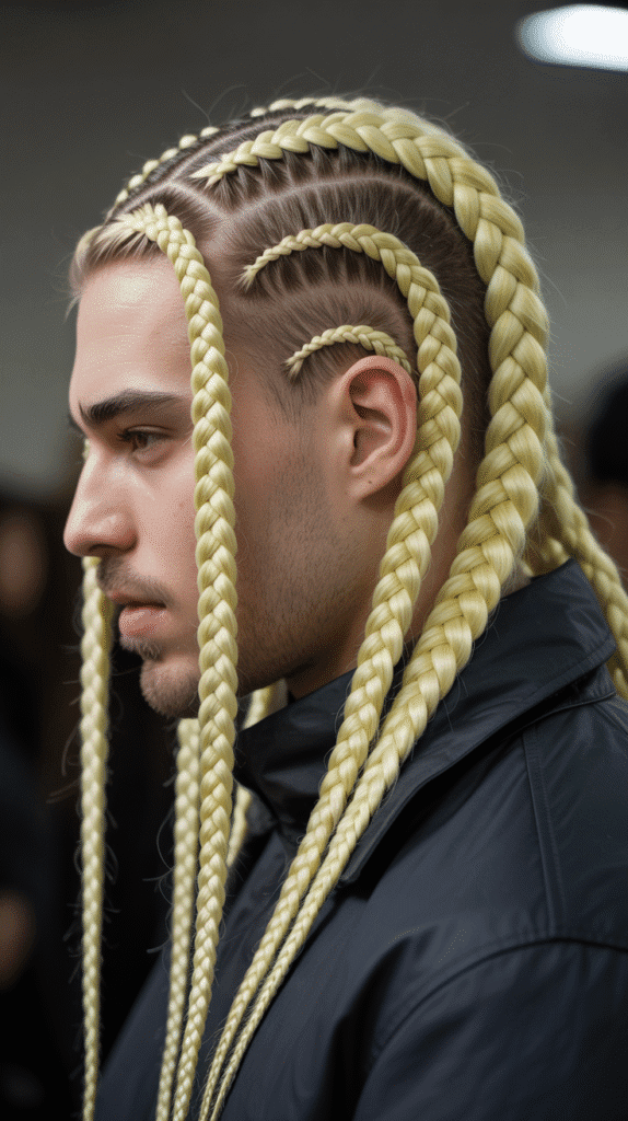 33 Stylish Winter Hair Braids for Men 9 Lemonade Braids